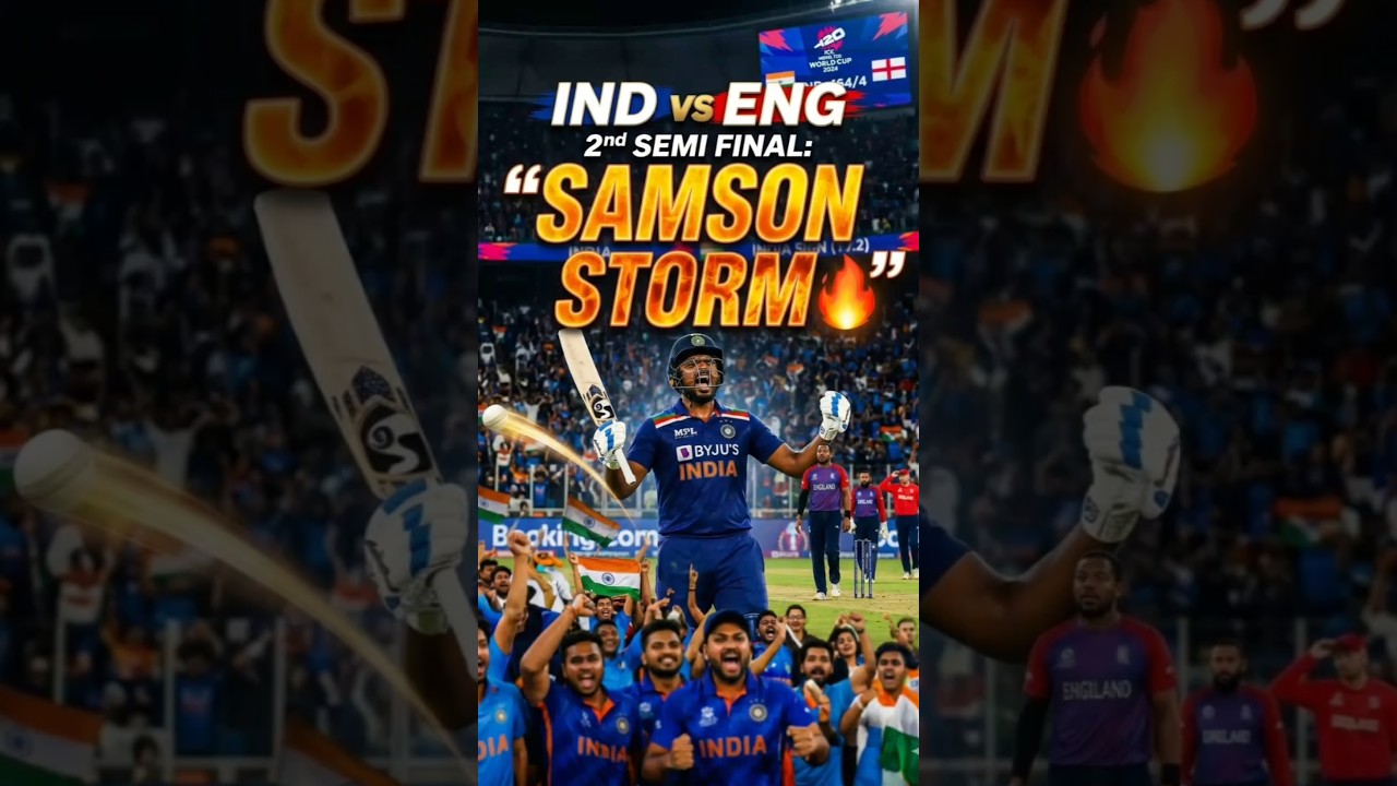 IND vs ENG 2nd semi final: &ldquo;SAMSON STORM 🔥&rdquo; #shorts