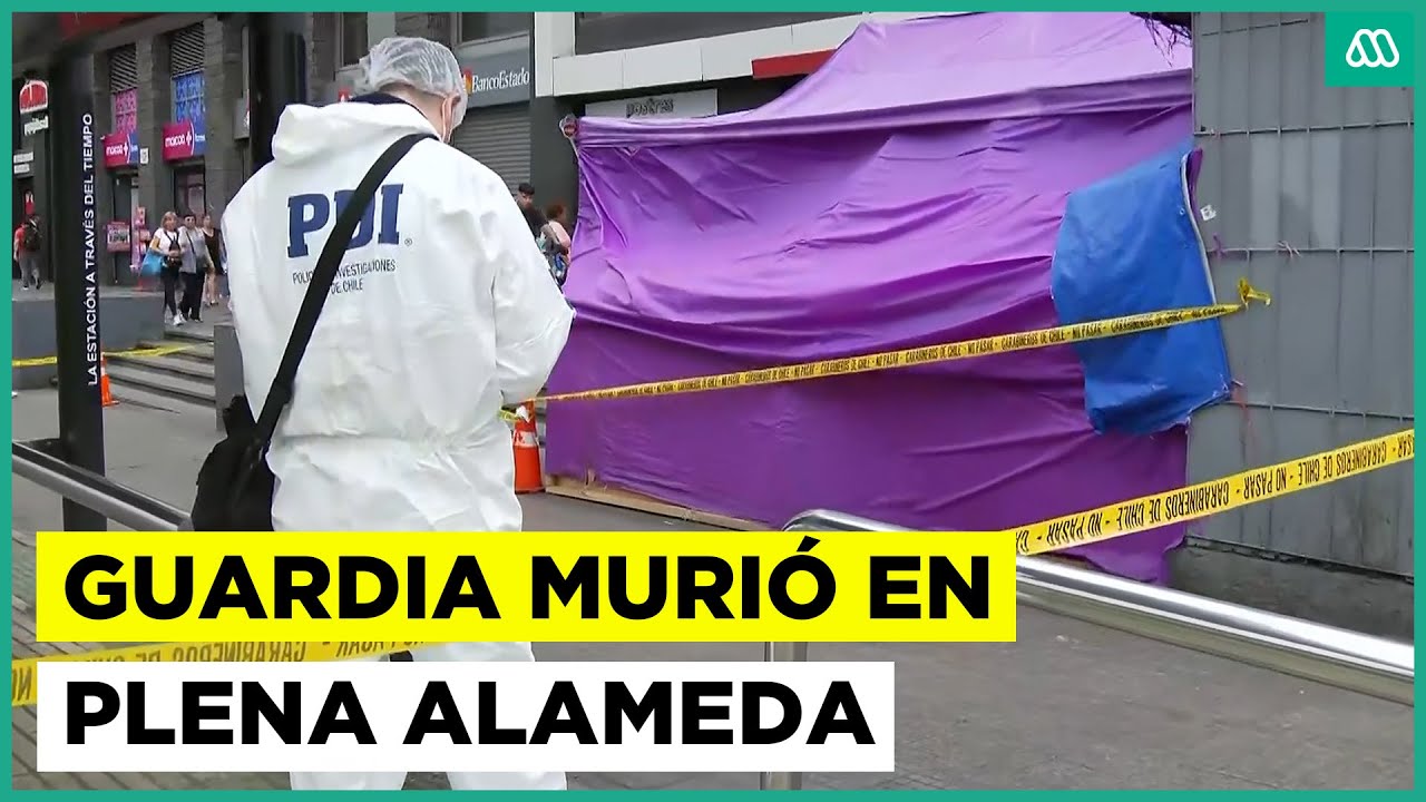 Guardia fue apu&ntilde;alado y muri&oacute; en plena Alameda: Su presunto asesino fue detenido
