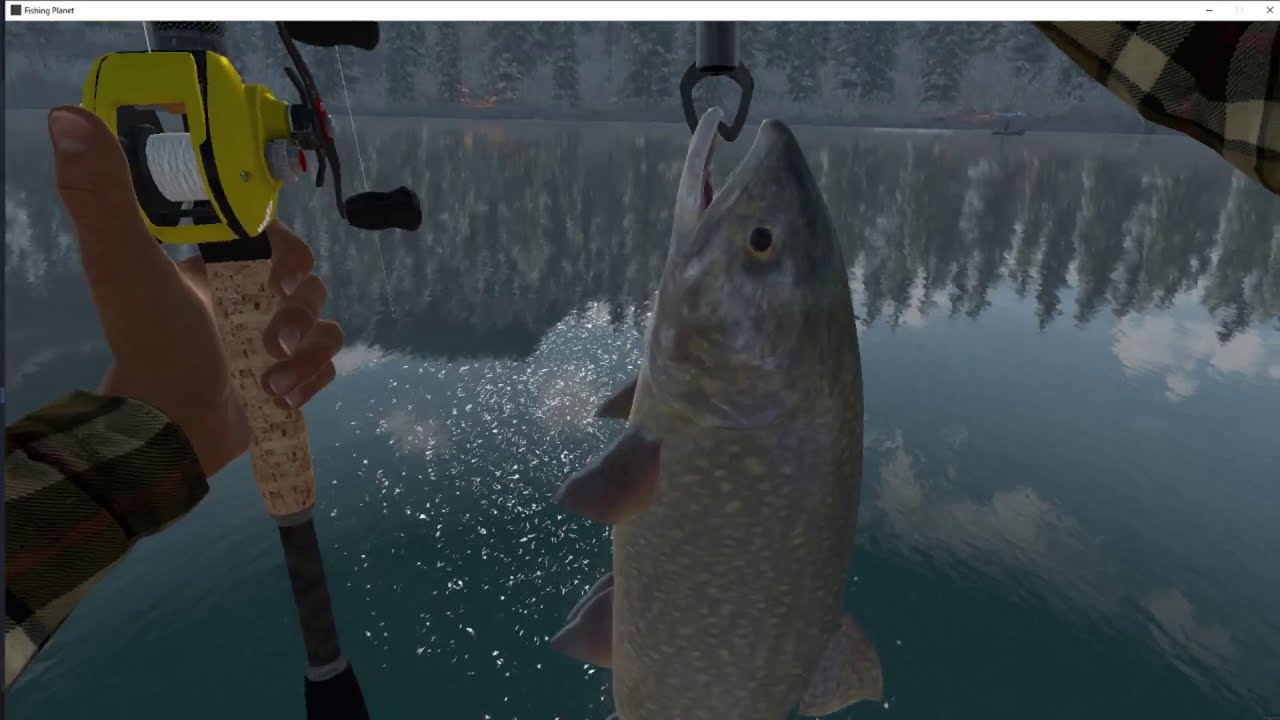 Fishing Planet splake trophée 4.817kg Mouse blanche