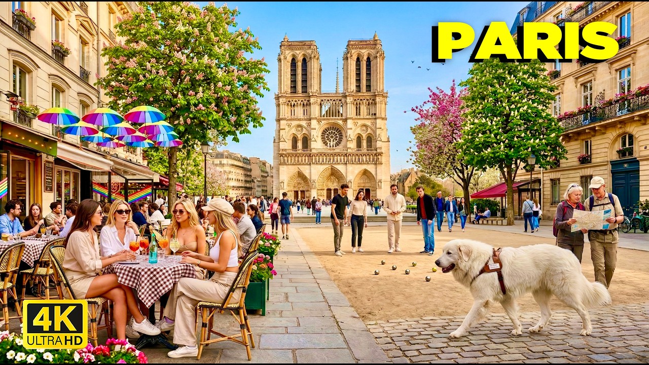 🇫🇷 08 MARCH 2026 Paris Walk 4K60 fps ☀️ Notre-Dame, Le Marais, Ile de la Cité