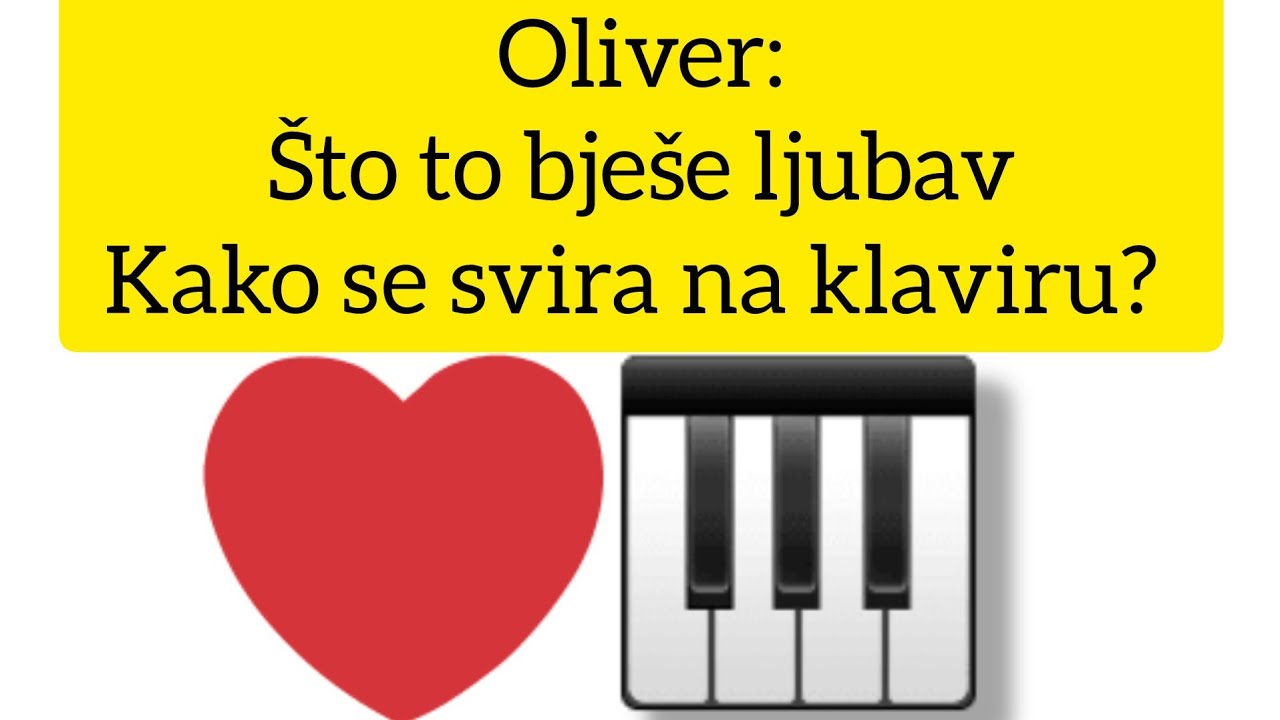 Oliver Dragojević: Što to bješe ljubav- Kako odsvirati na klaviru?  | Klavir uživo (Piano Cover)