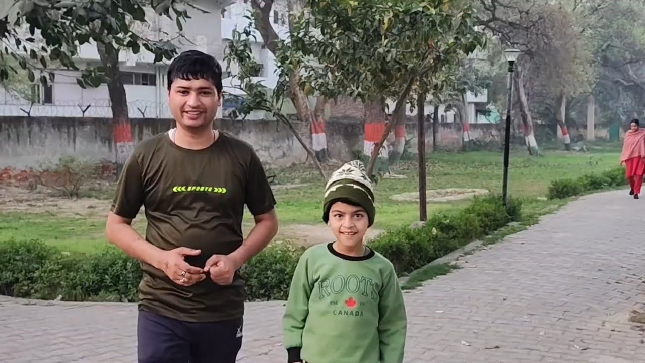 #part2 Central Park subh ke samay (morning time jogging Ghaziabad Delhi NCR video by Dinesh kathait 