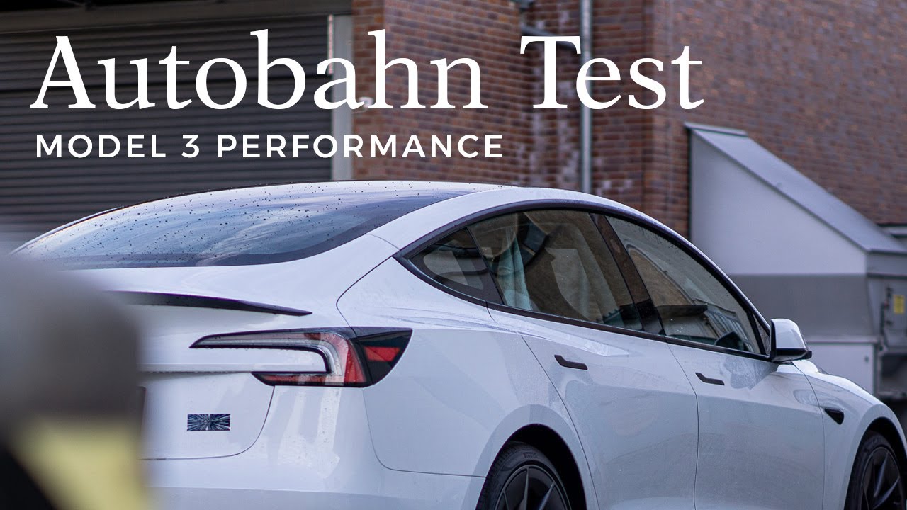 Tesla Model 3 Performance Top Speed & Consumption Test on the Autobahn
