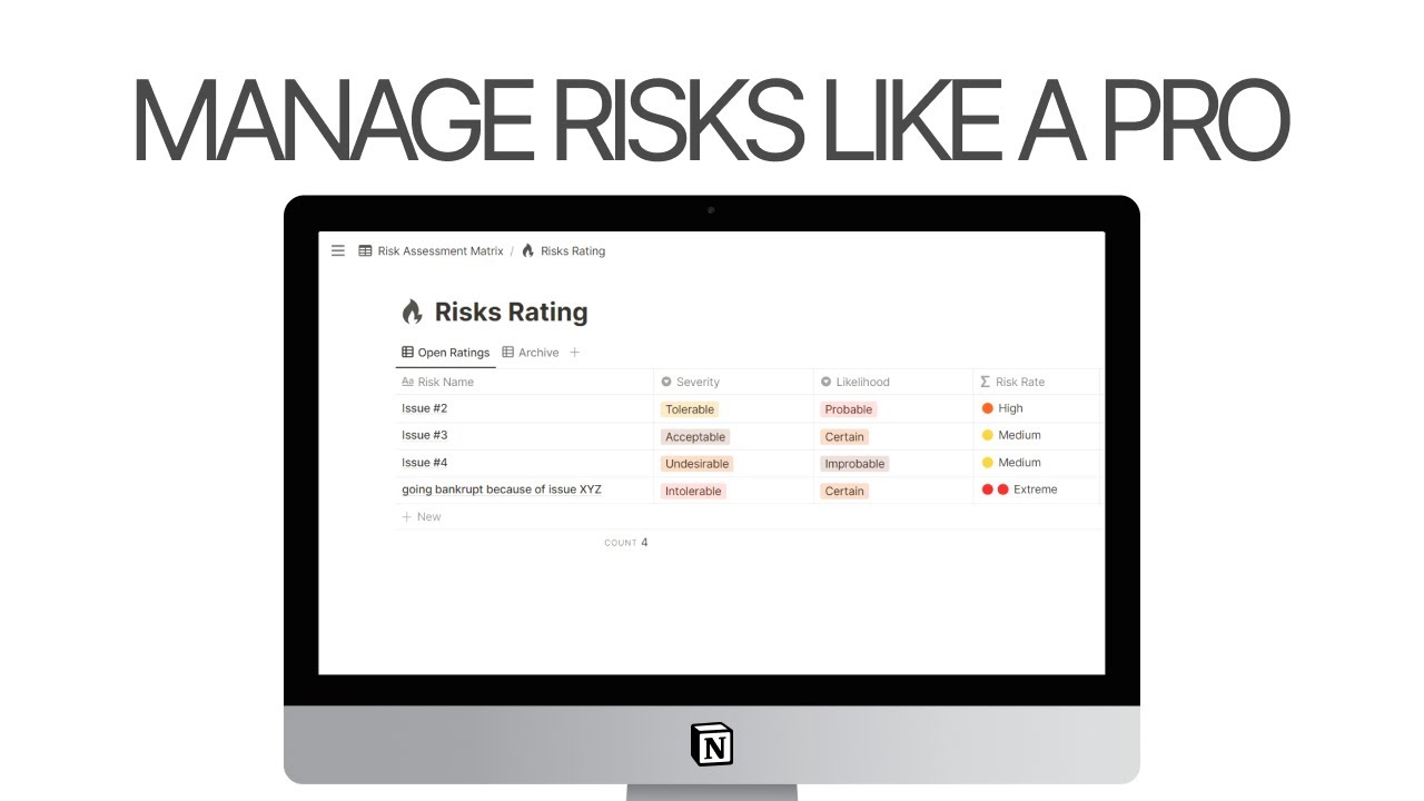 How to Rate Legal Risks in Notion - Simple Risk Assessment Matrix