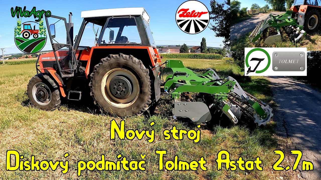 Nový pomocník,Diskový podmítač Tolmet Astat 2,7m + Zetor Crystal 10145🚜☀️💪