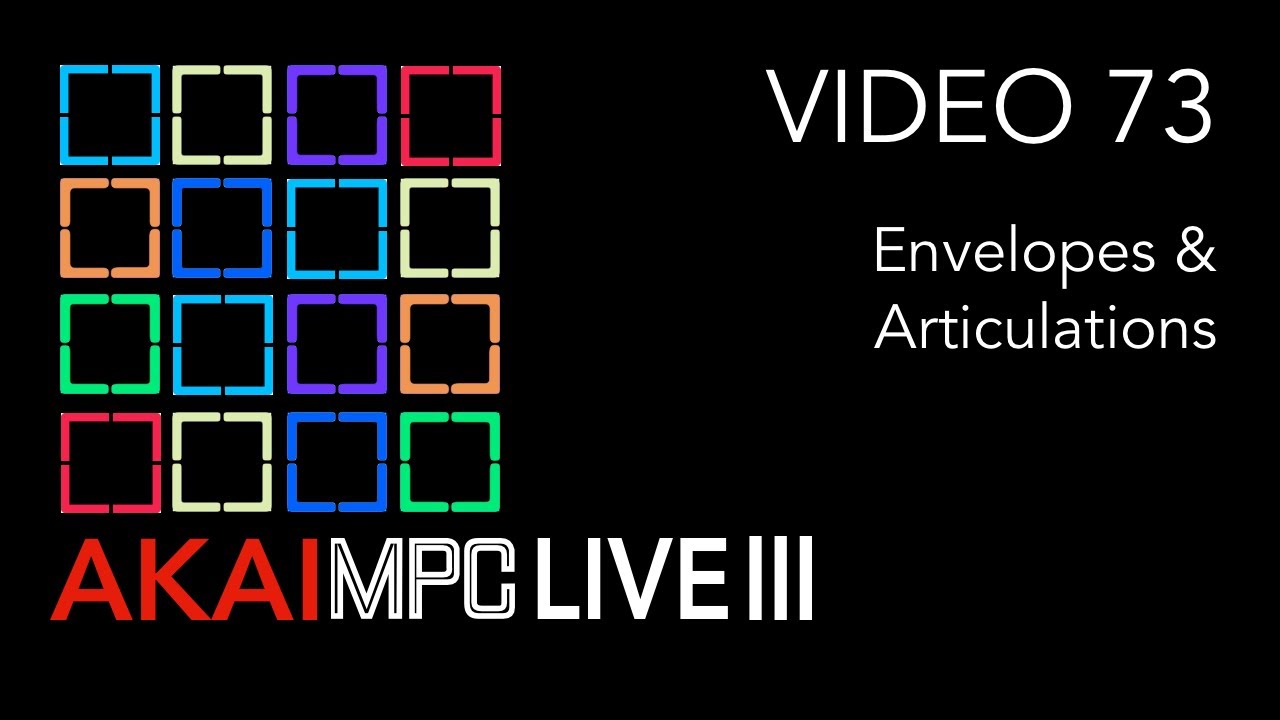 Видео 73 из AKAI MPC LIVE III — Пример редактирования с помощью основной кнопки EDIT — Огибающие ...