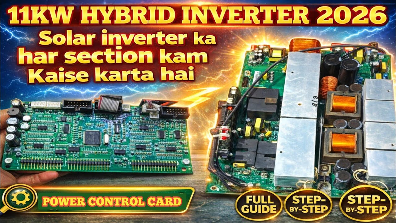 11KW Hybrid Solar Inverter 2026 | Har Section Kaam Kaise Karta Hai | Complete Internal Working