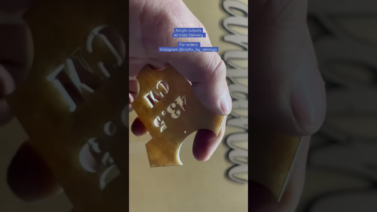 Acrylic cutouts | kids frame | acrylic cutting on laser | acrylic names | Insta @crafts_by_almingo