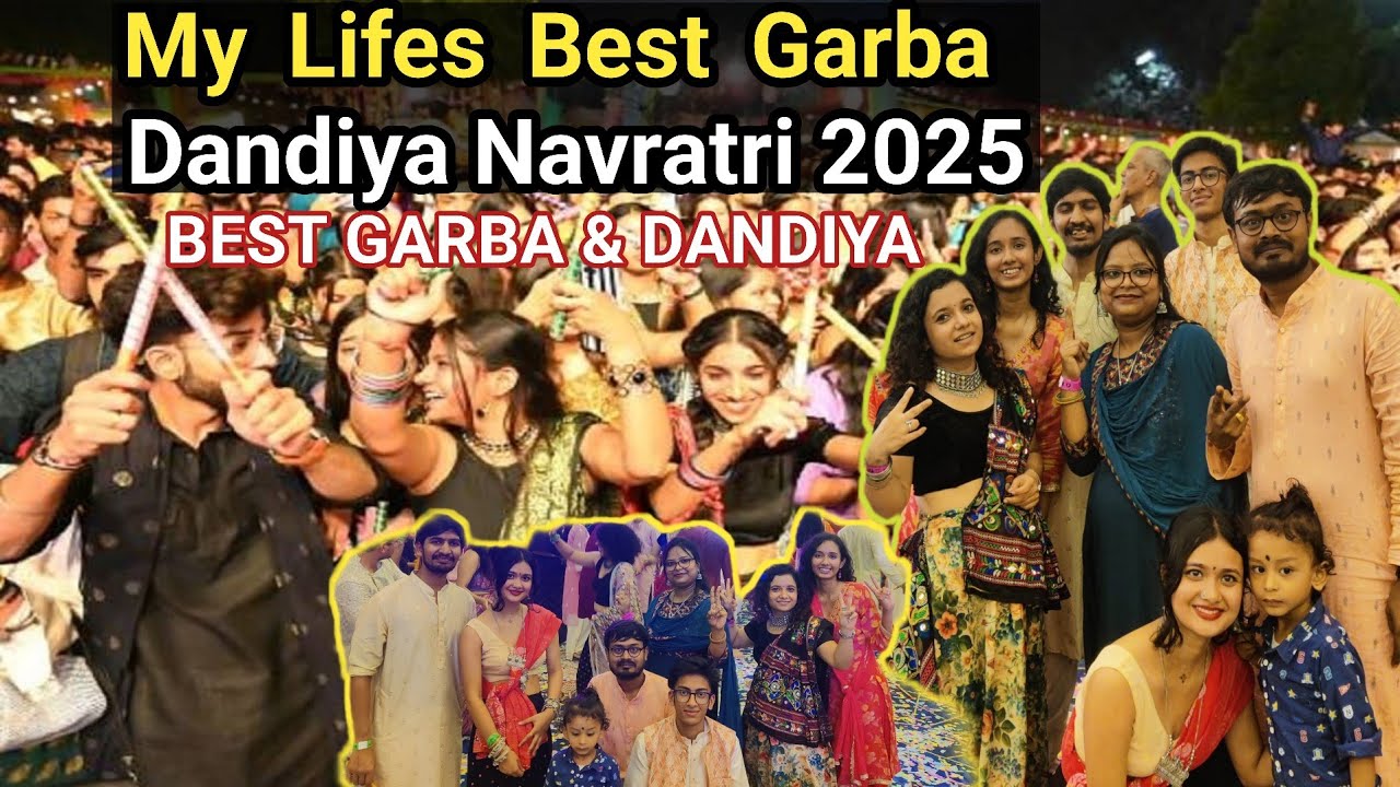 India’s Biggest Dandiya Mahotsav | Best Garba Night 2025 | First Navratri Garba Dandiya #vlog #garba