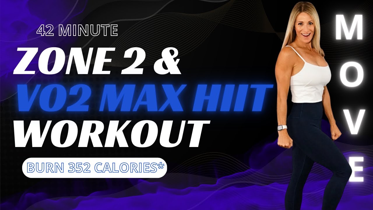 42-минутная кардио-тренировка HIIT в зоне 2 и с максимальным потреблением кислорода (VO2 Max)