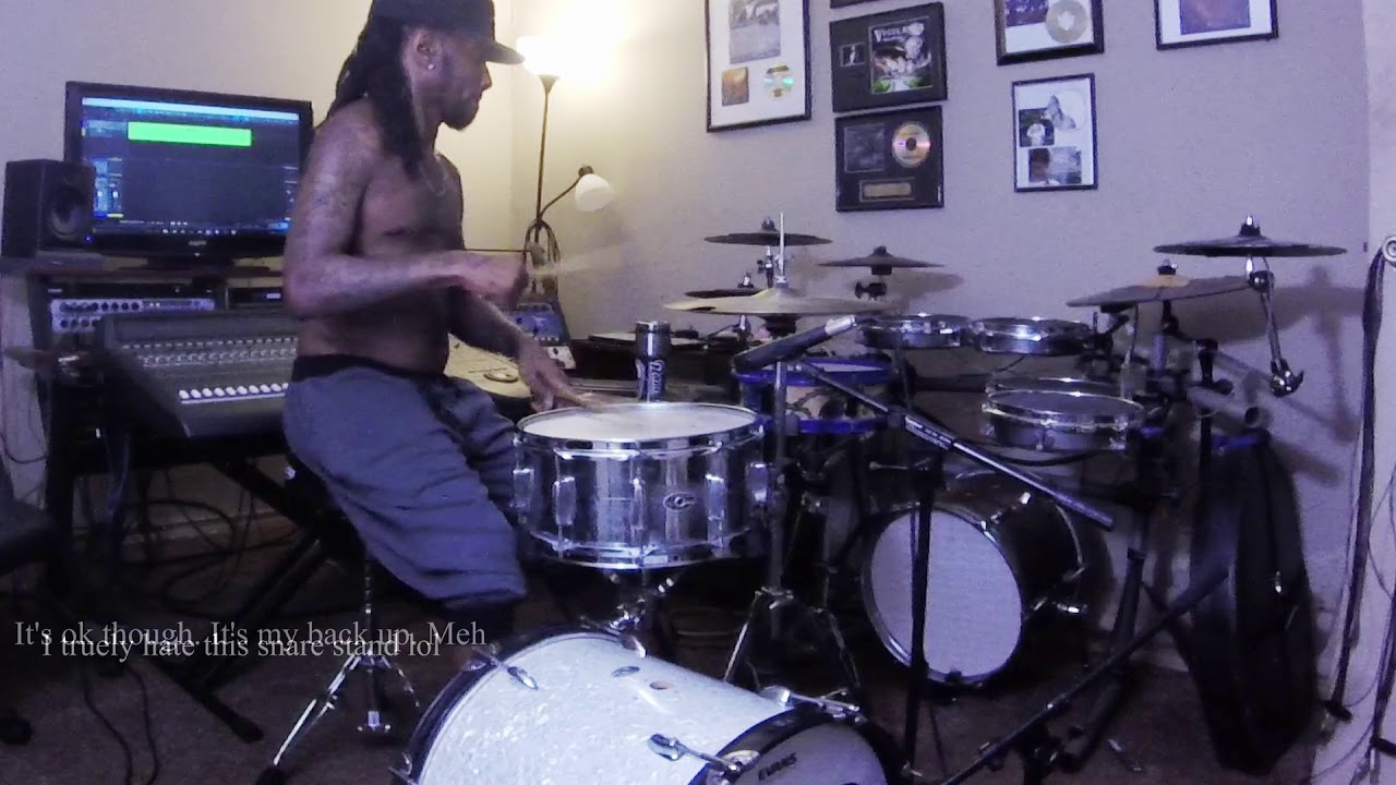 1970s slingerland sound king 14x6.5 and 18x16 bass drum demo