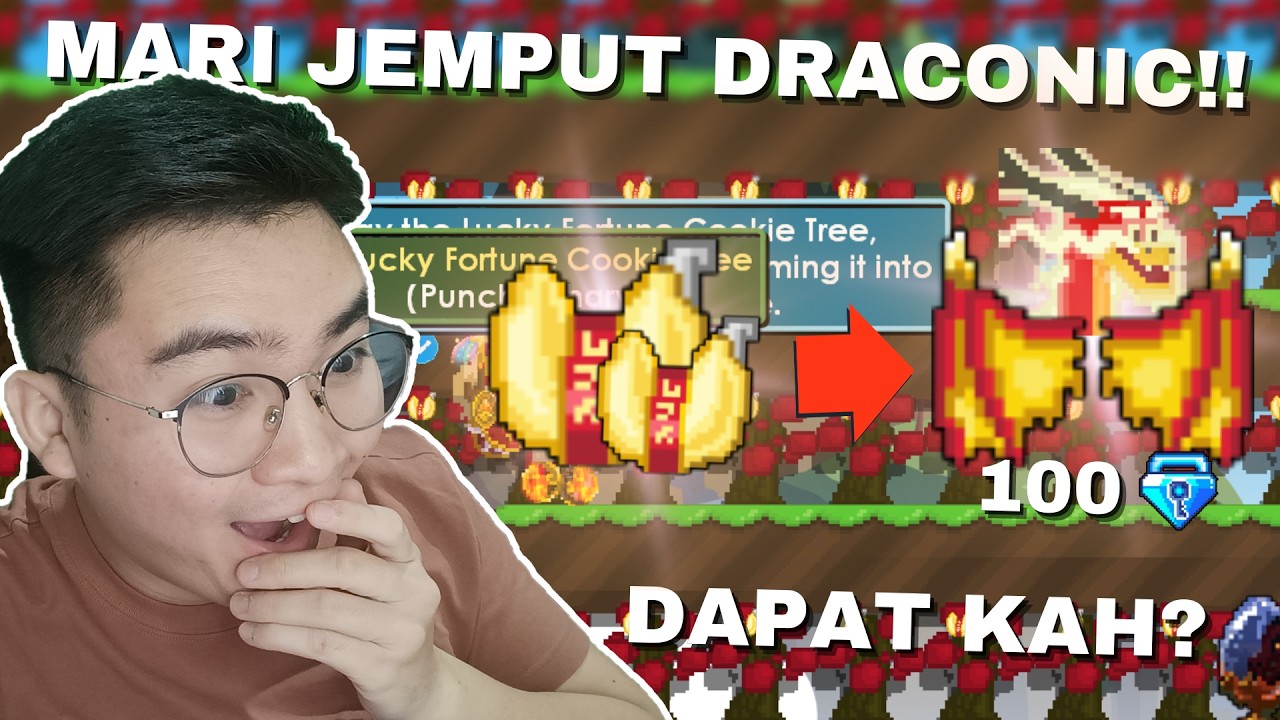 MARI JEMPUT DRACONIC ITEMS!! Gacha Lucky Fortune Cookie!! | Growtopia Lunar 2026