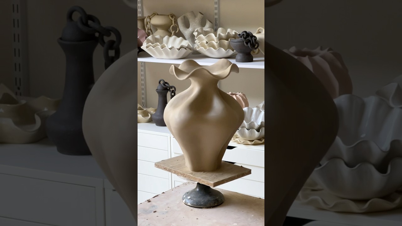I think this is my new favourite piece I&rsquo;ve made #ceramic #pottery #clay #handmadeceramics #vase