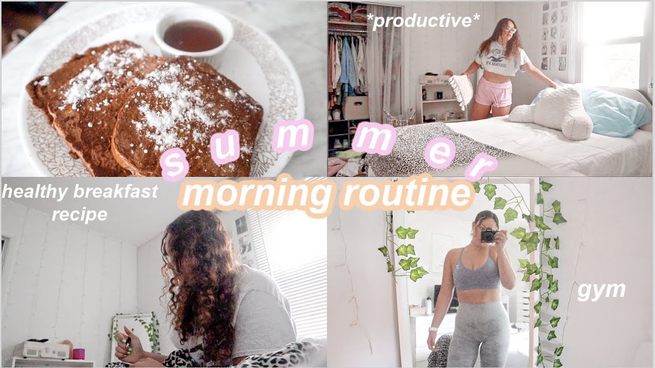 SUMMER MORNING ROUTINE 2021 *8 am* (realistic + productive)