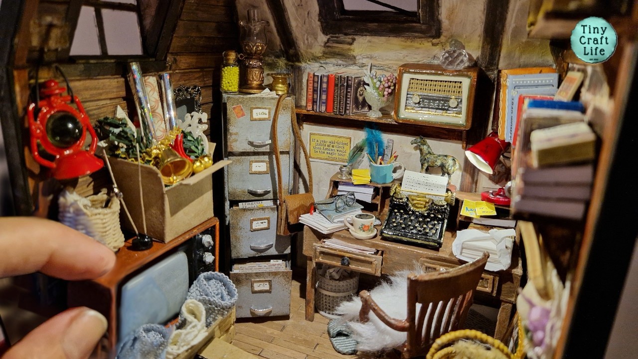 COZY & Nostalgic BUILD | Author's ATTIC Hideaway ROOMBOX | Relaxing |