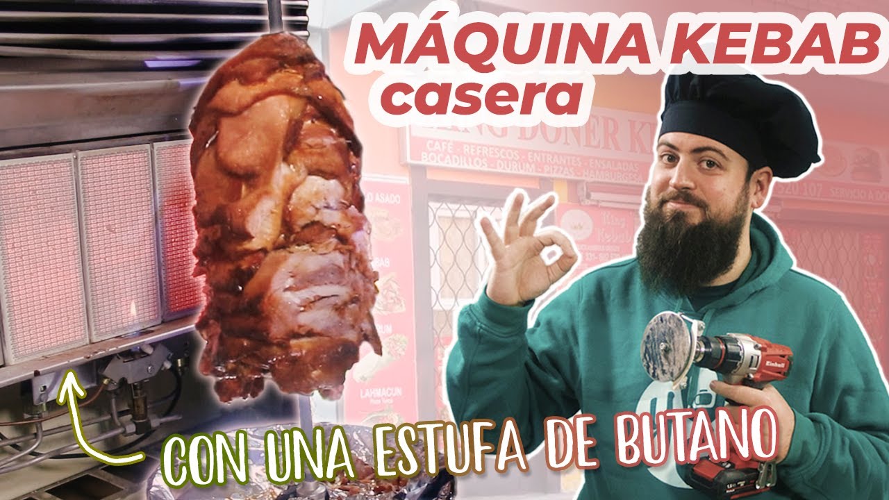 🔥KEBAB CASERO INCREIBLE!!: Cómo hacer una MÁQUINA de Kebab + cortador. Resultados DELISIOSOS🔥
