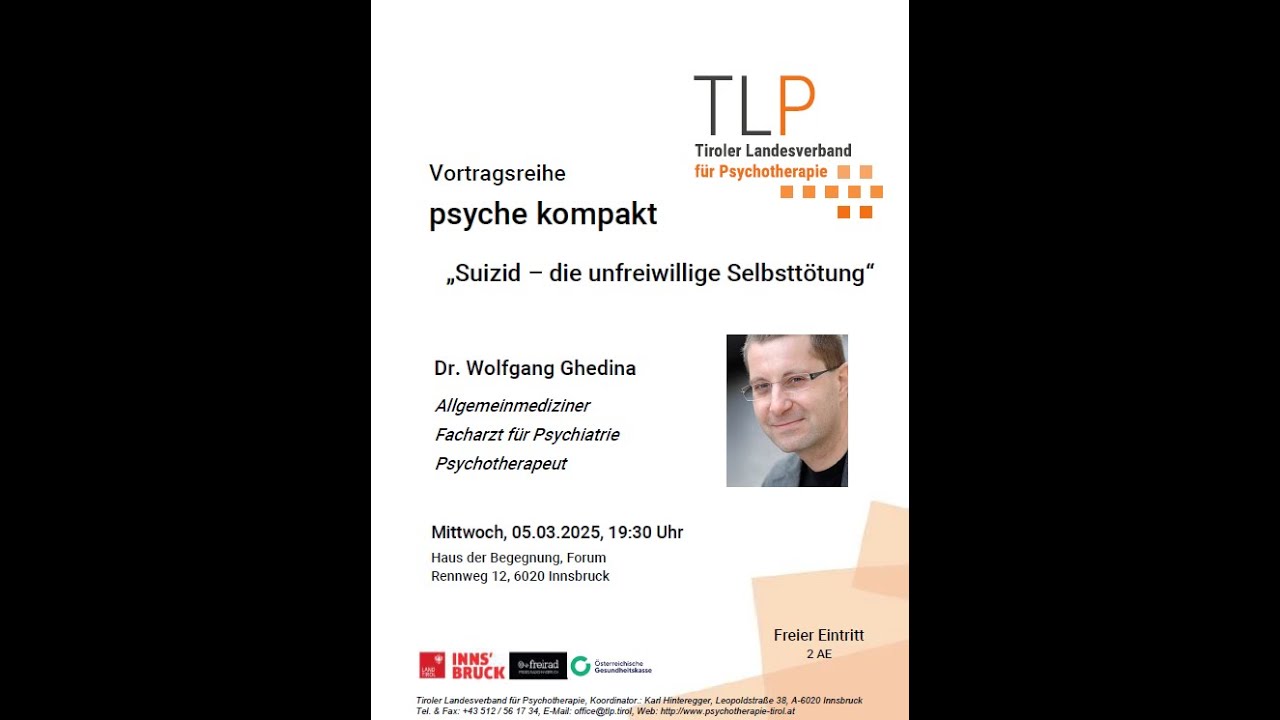 Dr. Wolfgang Ghedina - Suizid - die unfreiwillige Selbsttötung