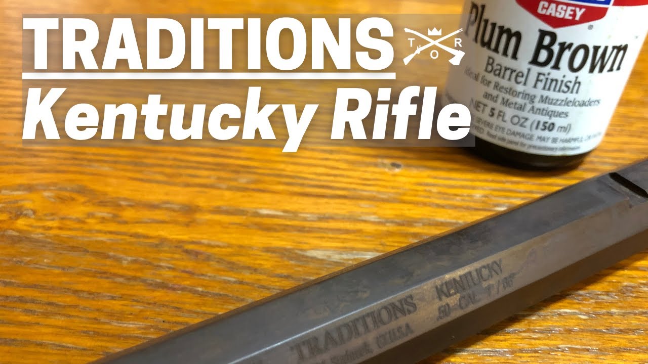 BARREL BROWING WITH BIRCHWOOD CASEY PLUM BROWN | TRADITIONS FLINTLOCK KENTUCKY RIFLE KIT BUILD
