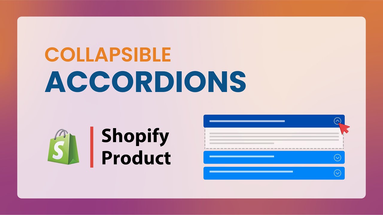 Как добавить складные аккордеоны для описаний товаров Shopify