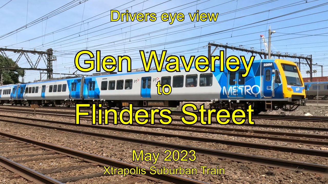 Drivers eye view, Glen Waverley to Flinders Street, May 2023