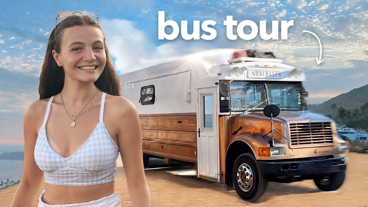 We turned a School Bus into a Luxury Tiny Home, in Malibu