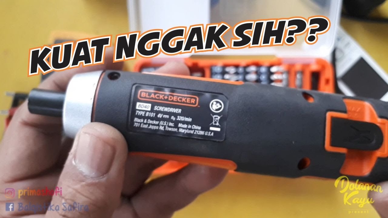 Obeng elektrik - Black&Decker Push & Go Cordless Screwdriver/Obeng Baterai 4V