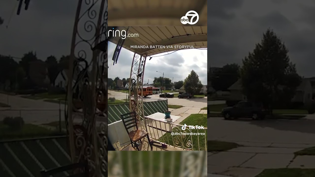 School bus crashing into city bus caught on camera