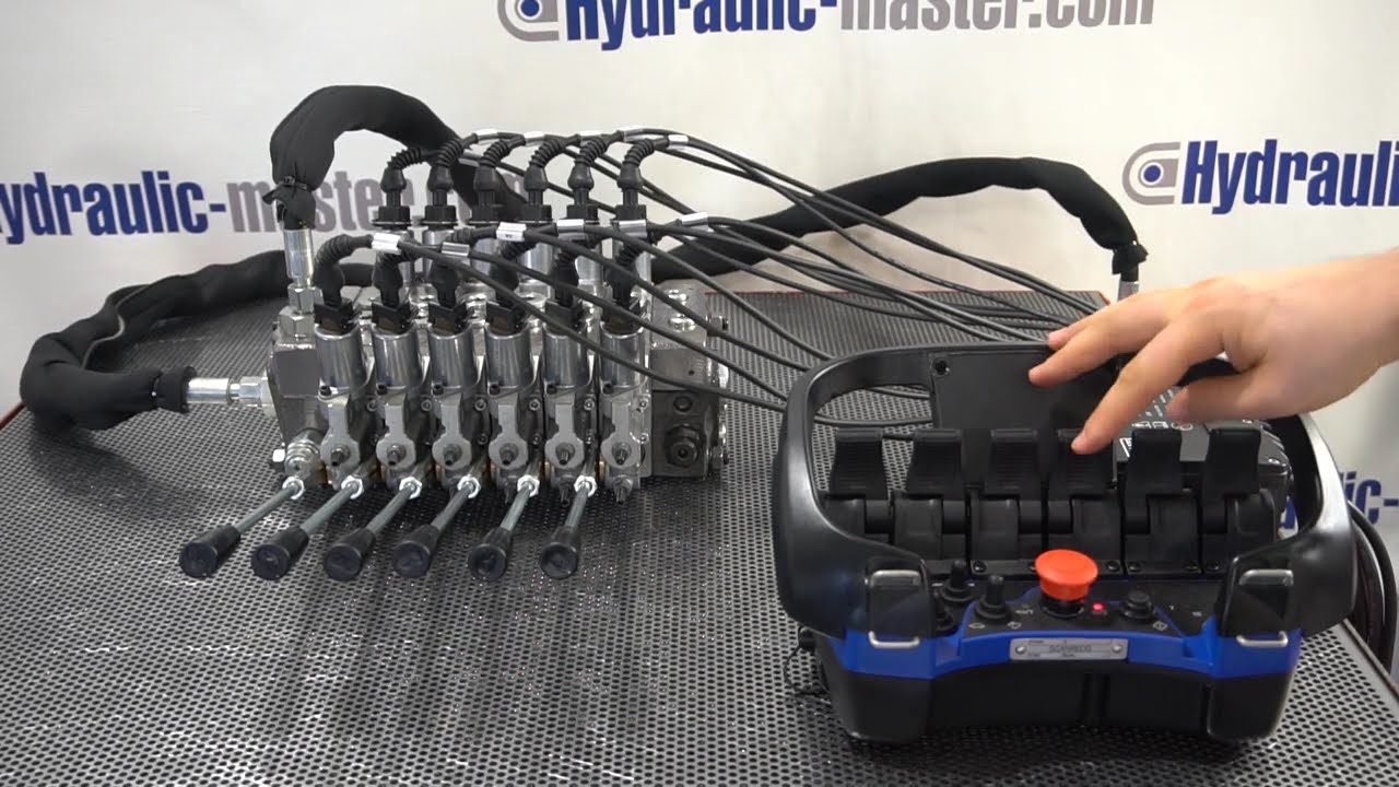 6 movements valve and Scanreco Radio Remote 12V  Scanreco Mini #fassi  #palfingercrane  #effer