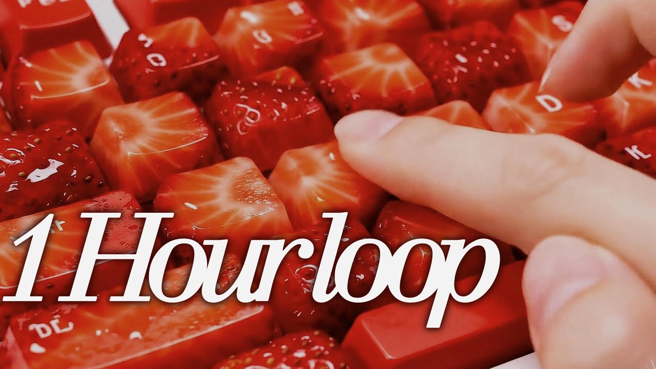 🍓1시간 과일 키보드 타건 ASMR🎧 (미공개, B급 영상 포함)| 1 Hour AI Fruit Keyboard Typing ASMR 🎧