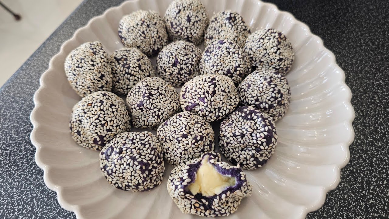 Ube buchi with cheese | Buchi recipe