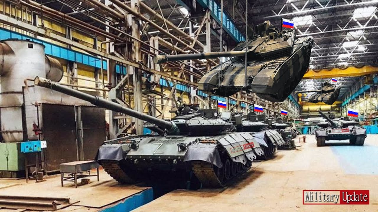 Ужасно!! На Путинском оружейном заводе массовое производство новых танков Т-90 шокирует США