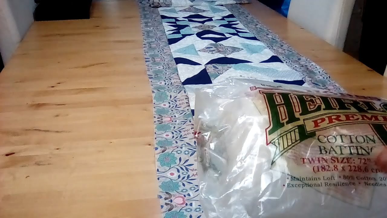 Bed Runner - Joining batting.