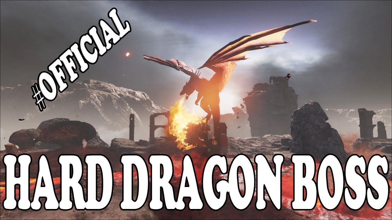 DEFEATING OFFICIAL HARD BOSS DRAGON! - Ark Survival Evolved (PS4)