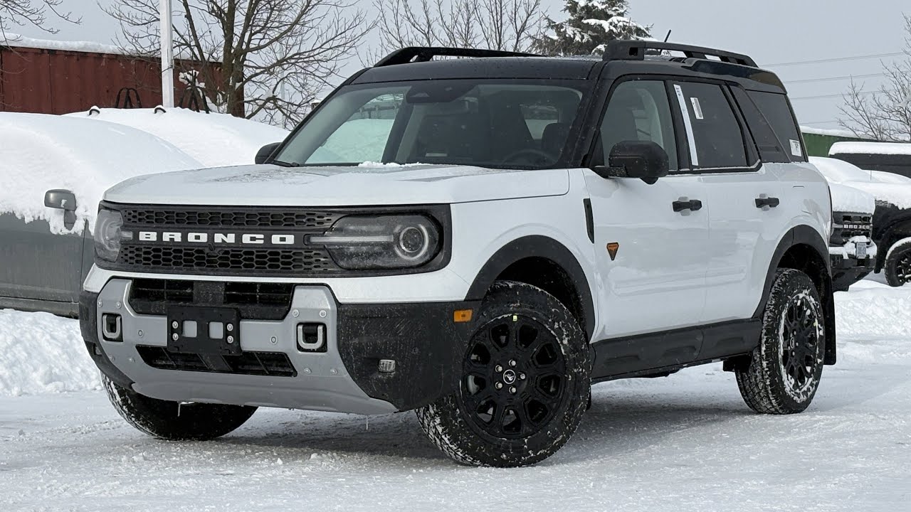 New 2026 Ford Bronco Sport Badlands in Oxford White | Barrie Ford