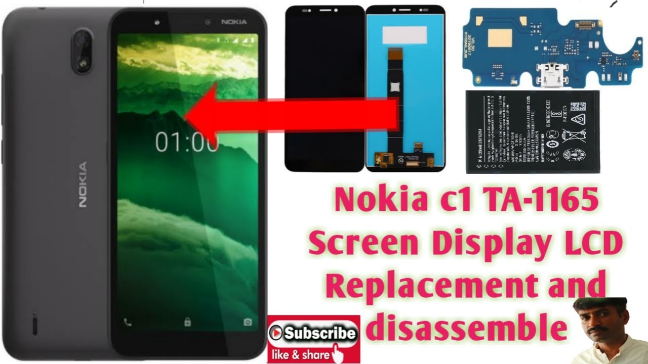 Nokia C1 disassembly Nokia TA-1165 screen replacement c1 LCD display and touch replacement