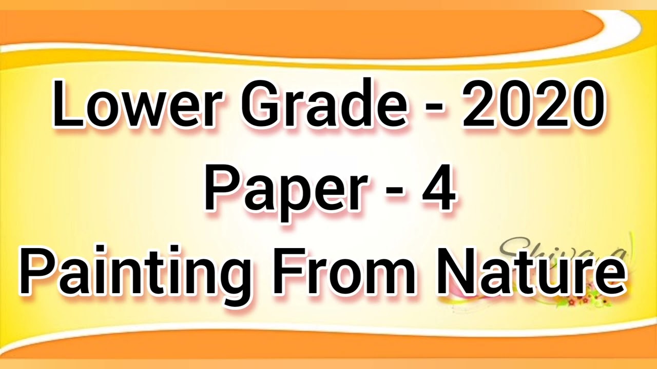Tcc drawing lower grade 2020 Previous Question papers