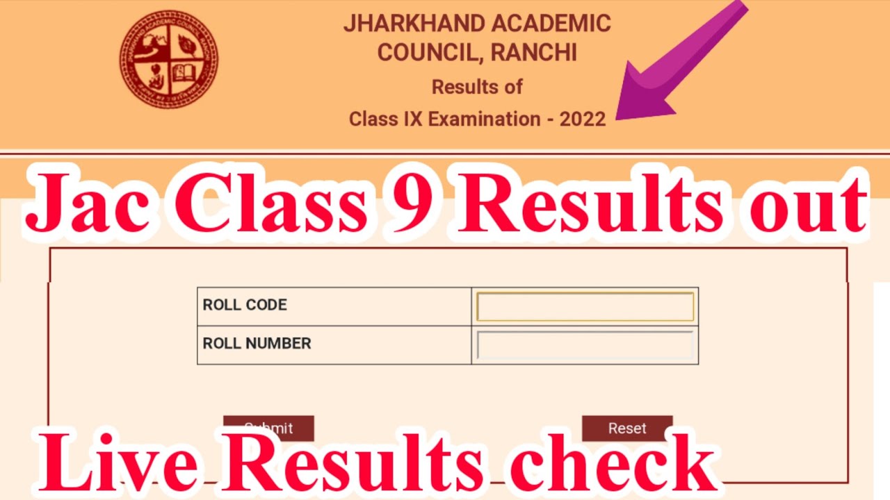 Jac Class 9 Live Results Ckeck 2022
