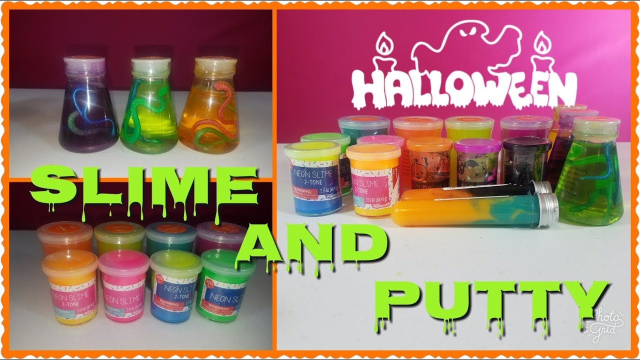 ONE DOLLAR TARGET HALLOWEEN SLIME AND PUTTY REVIEW