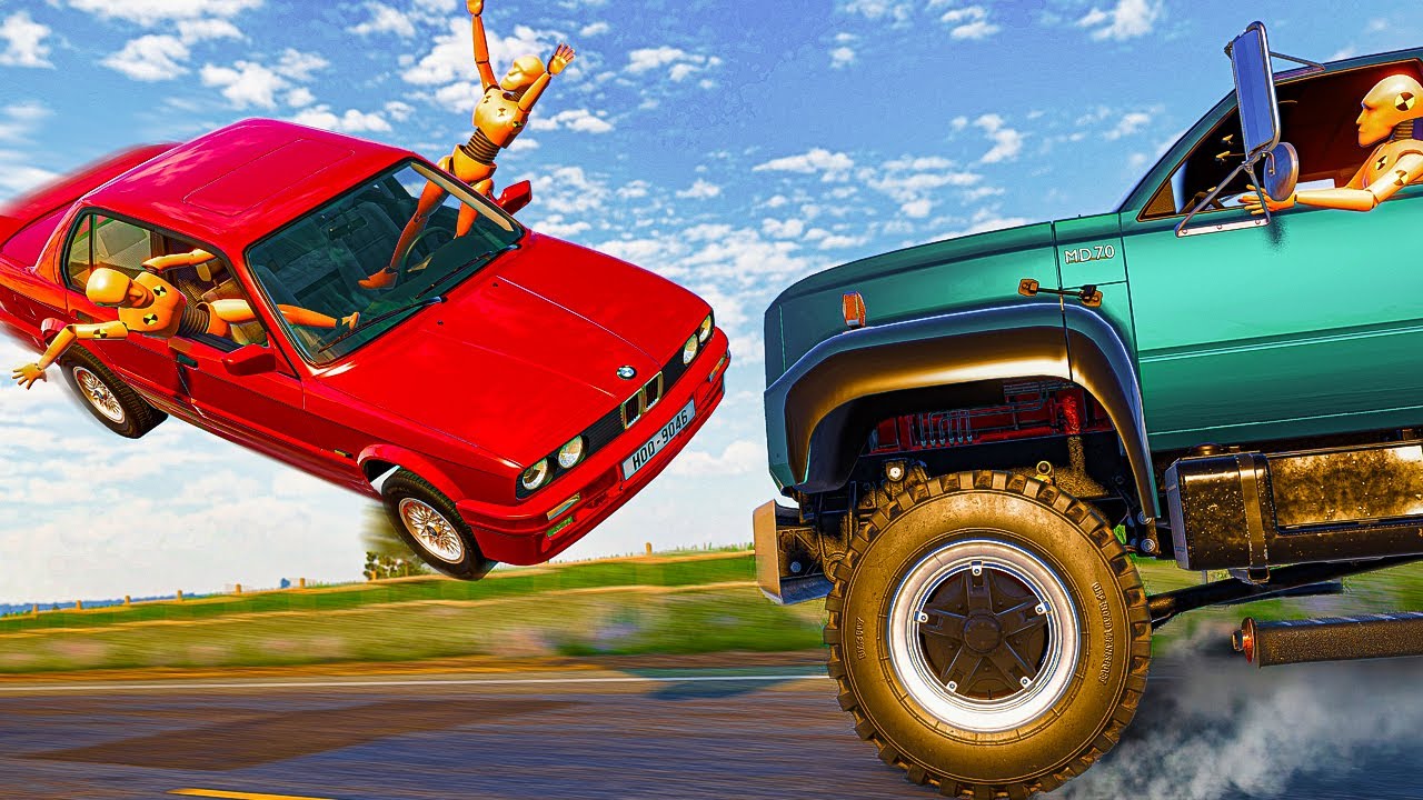 Dangerous Overtaking and Car Crahes #06 BeamNG.Drive