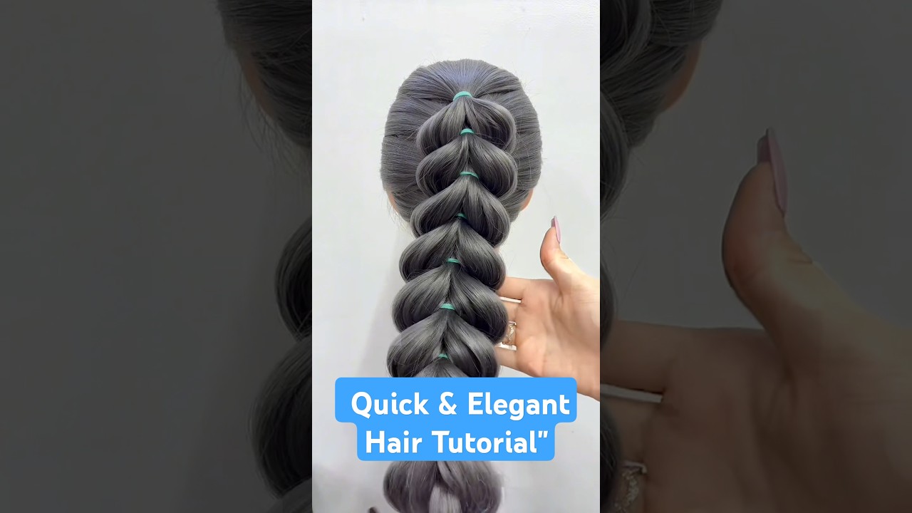 Stunning Bubble Braid Hairstyle | Quick & Elegant Hair Tutorial #hairstyles #diyhairstyle #longbob
