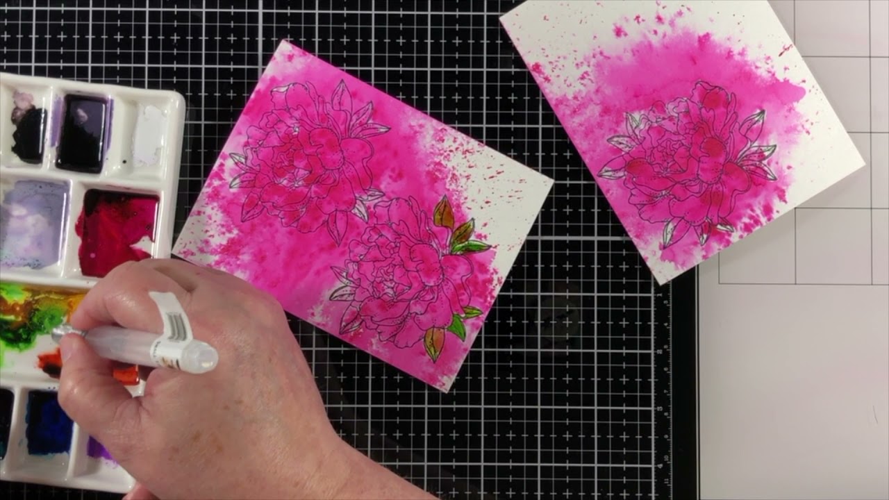 Watercolor Splatter technique!