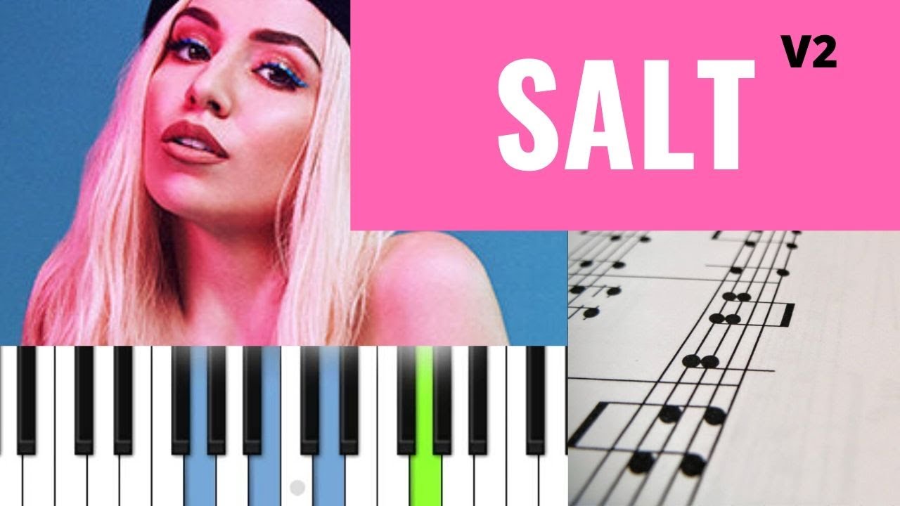 🎼 EASY ! HOW TO PLAY "SALT" BY AVA MAX (PIANO TUTORIAL + SCORE) V2 🎹