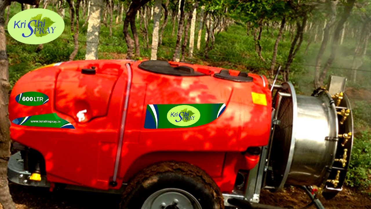 KRISHISPRAY KX600V600 FX DRAGONE DOUBLE FAN | TRACTOR TRAILED SPRAYER | BEST ORCHARD SPRAYER INDIA