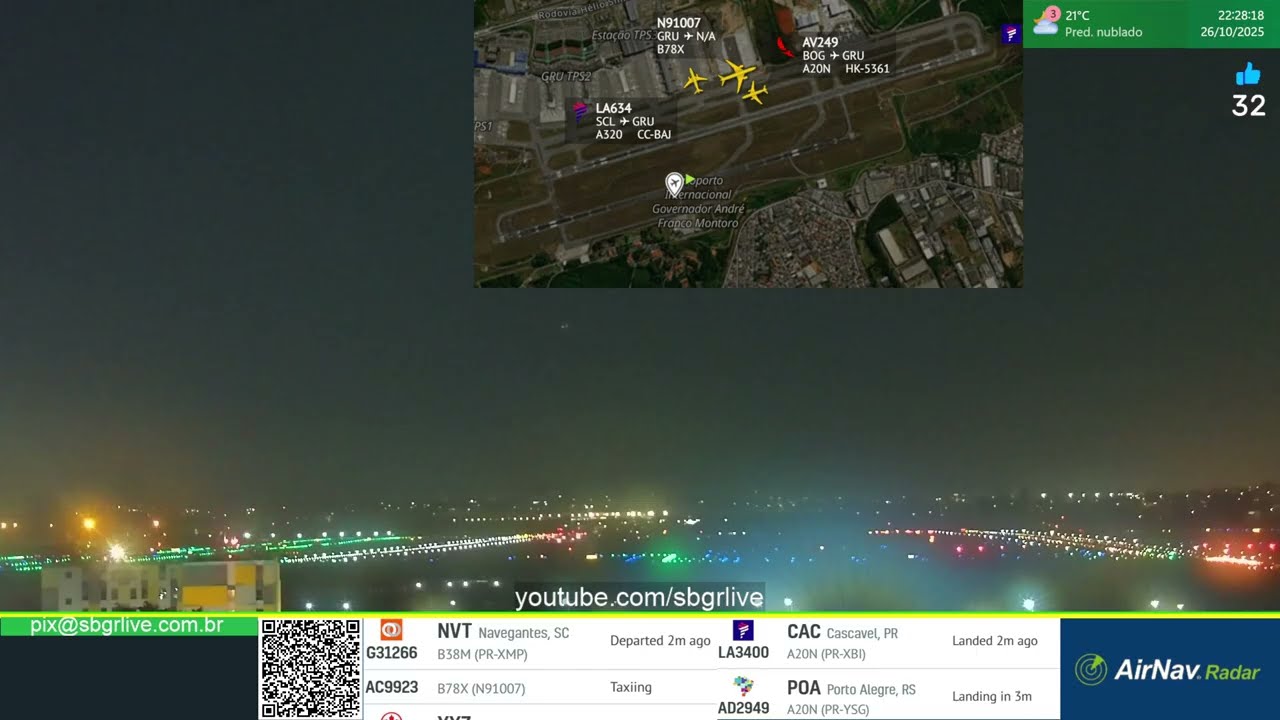 Live transmitida em 26/10/2025 noite