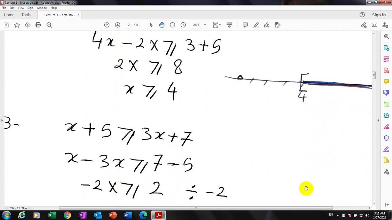 المادة: MATH I (المحاضرة 1) المرحلة الاولى - هندسة تقنيات الحاسبات / د. حامد هاشم الزويني