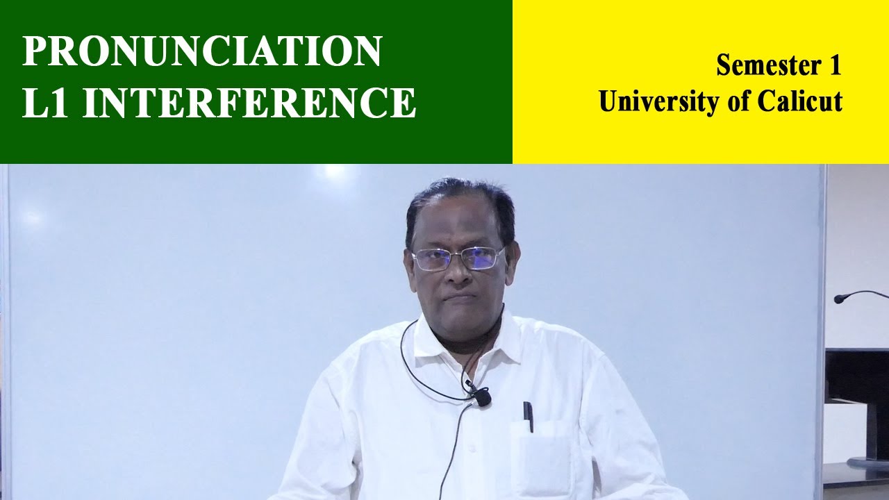 Pronunciation | L1 Interference 1 | Christ OpenCourseWare