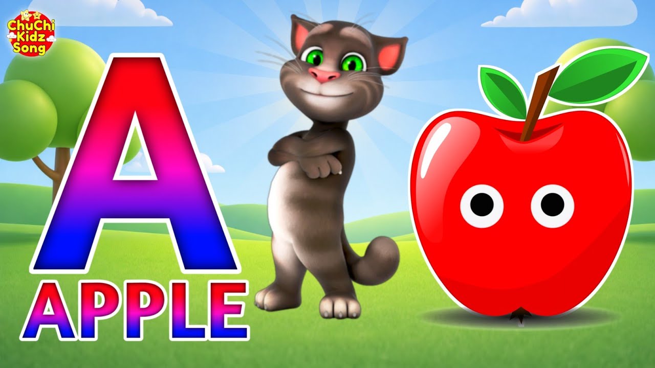 Песенка про алфавит для малышей - обучающее видео, буква А для яблока 🍎, детская песенка, песенка...