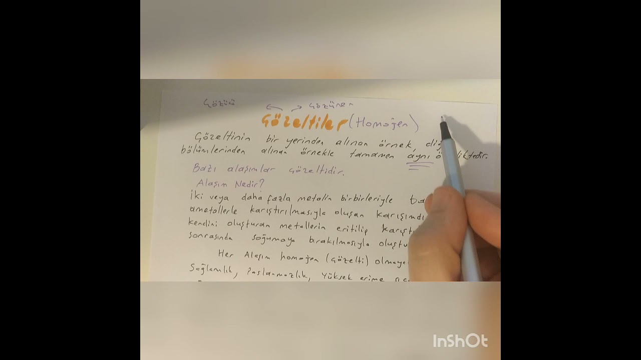 temel kimya karışımların sınıflandırılması 1