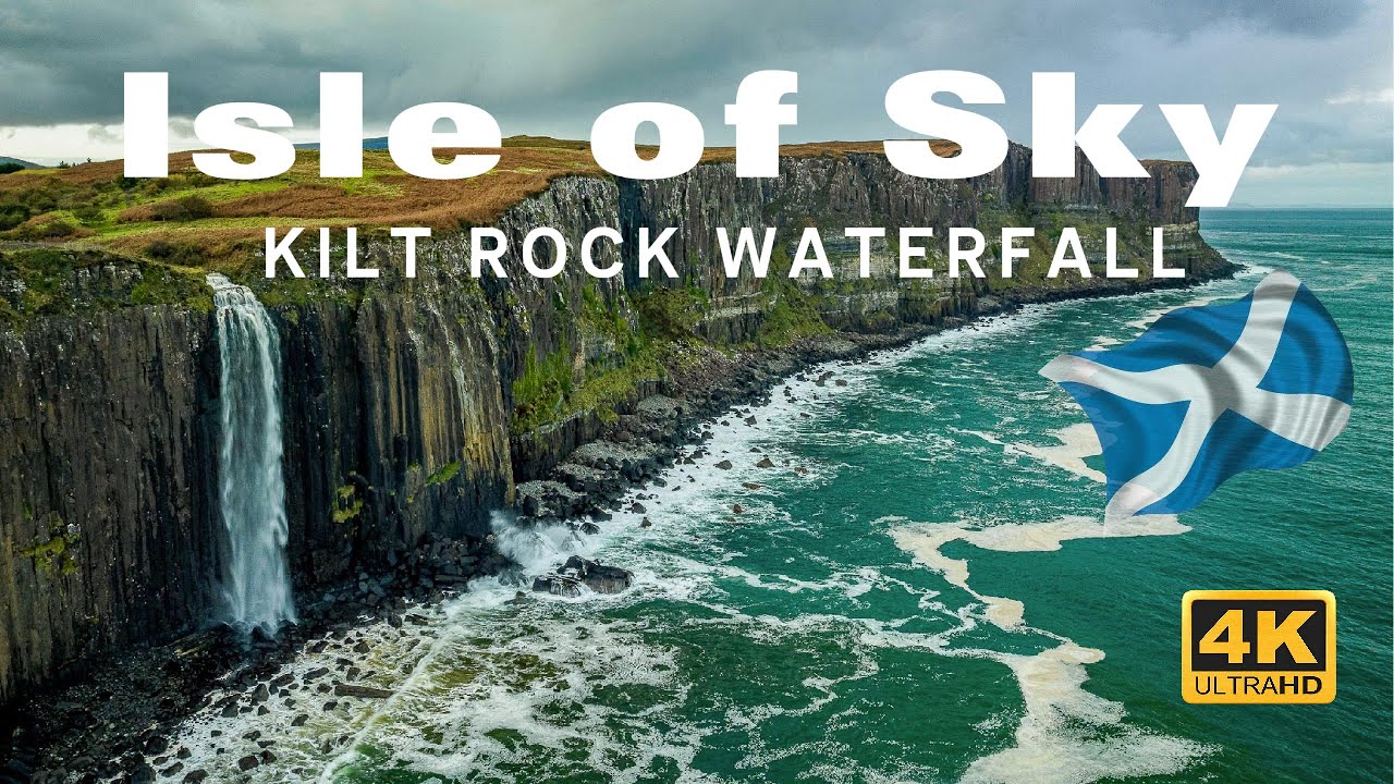 Kilt Rock Waterfall - Isle of Sky 03 | Scotland UK | 4K