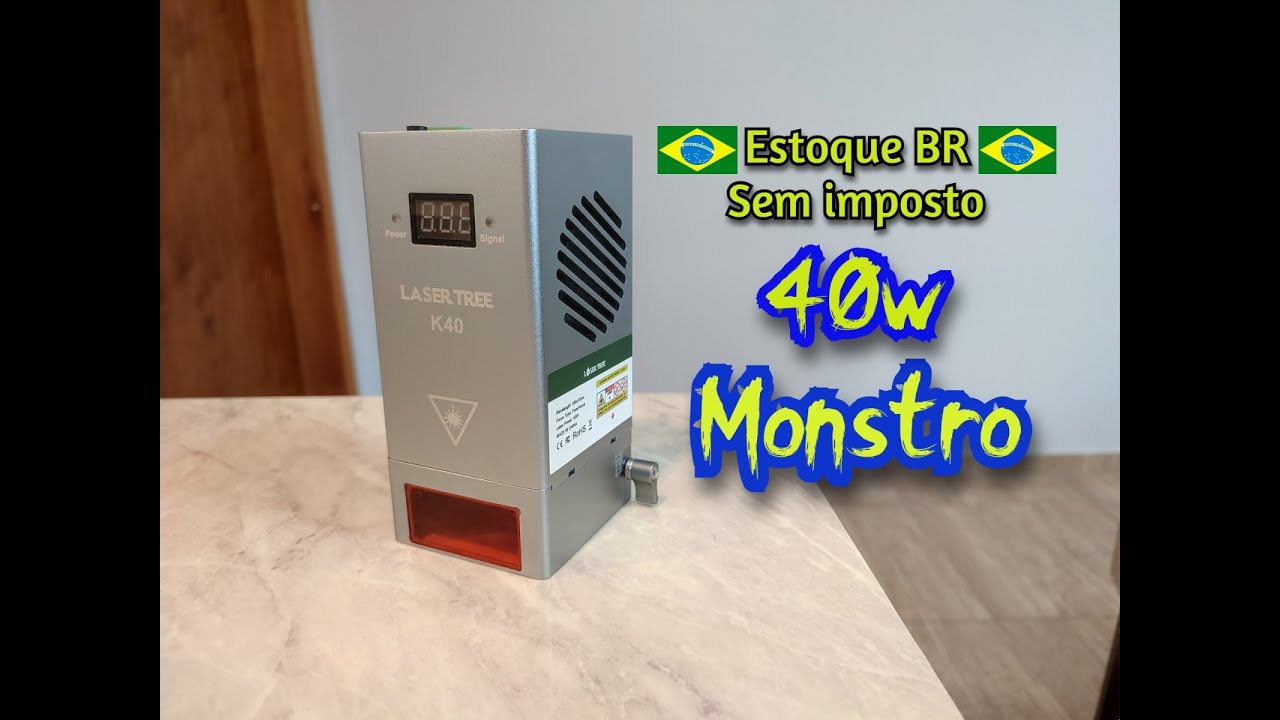 Monstro de 40w!! - LASERTREE K40 Review PT BR